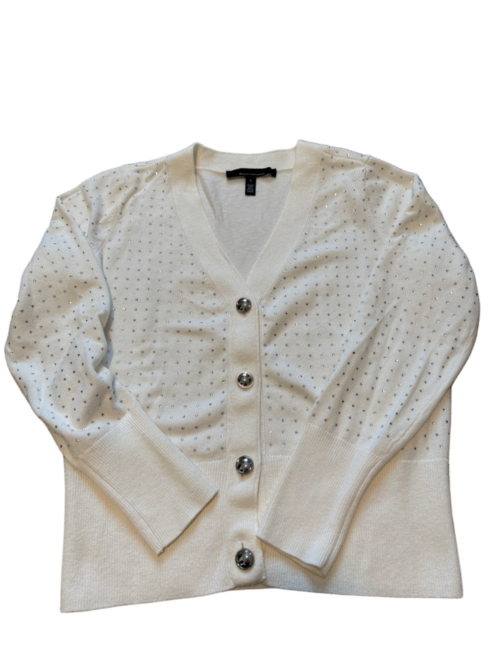 White House Black Market white cardigan sz S